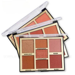 Miss Rose Blush, Highlight, Eyeshadow Palette - 7 Colors Miss Rose