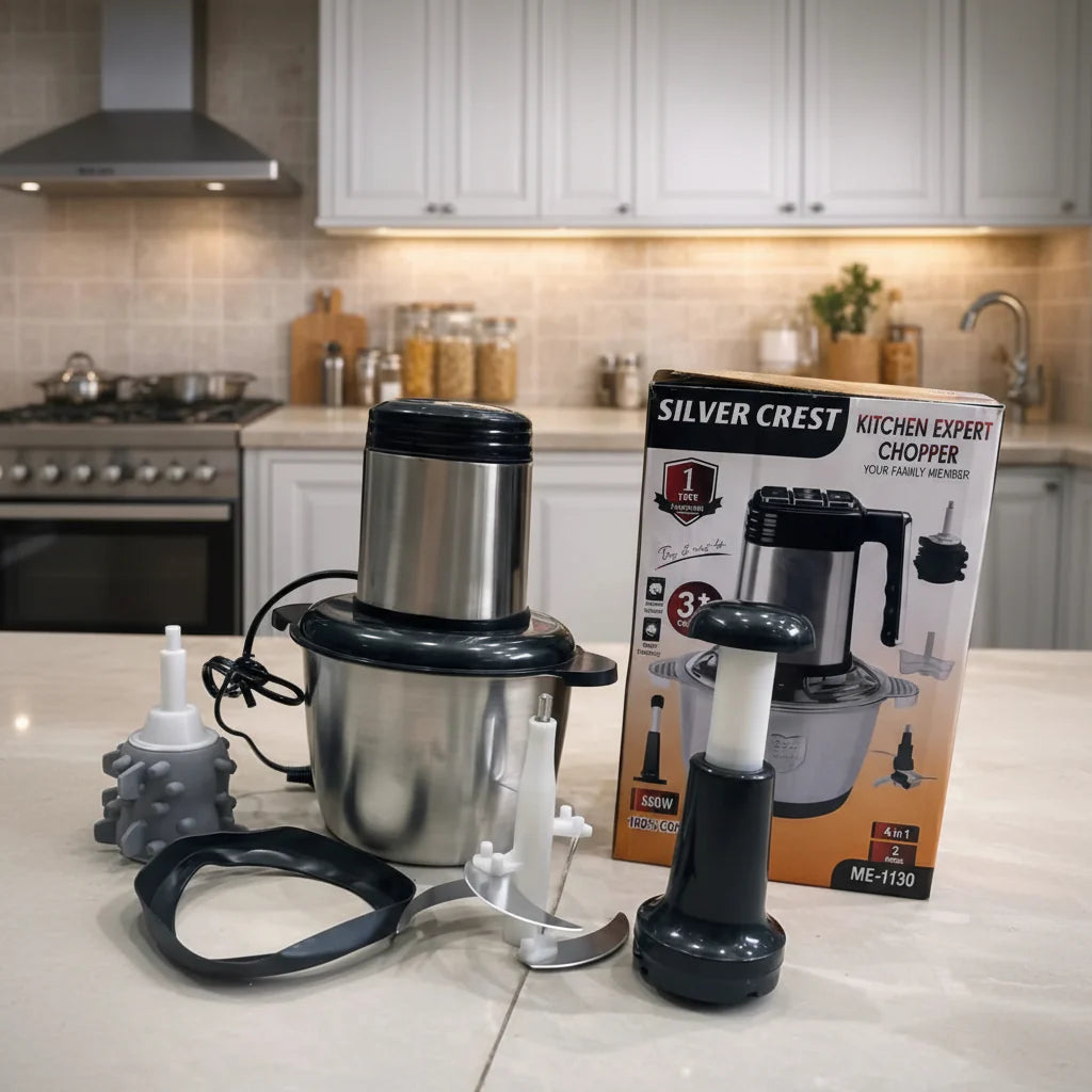 Silver Crest Kitchen Expert Chopper Powerful 850W with 3L Capacity Silver Crest