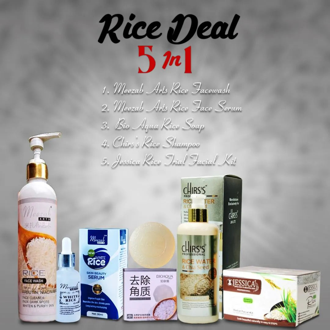 5 in 1 Organic Rice Facial Kit Cosmia.pk