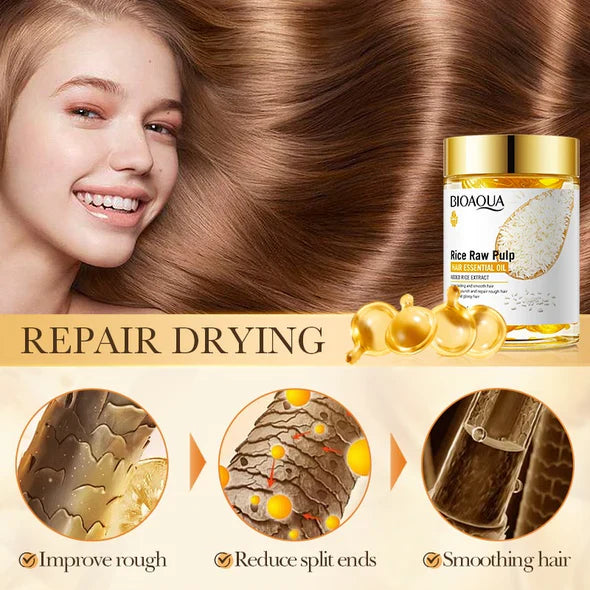BIOAQUA Rice Raw Pulp Hair Essential Oil bioaqua