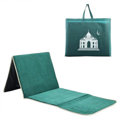 Turkish Style Foldable Prayer Rug With Back Support – Soft Padded Cosmia.pk