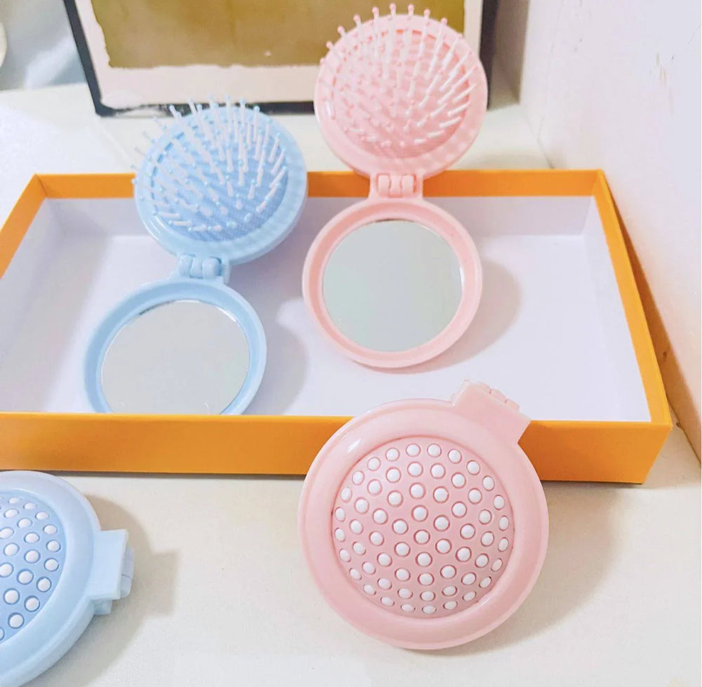 Folding Personalized Pocket Hair Brush Mini Hair Comb - Each Cosmia.pk