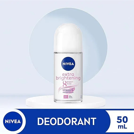 Nivea Extra Brightening Deodorant Roll-On For Women - 50ml Nivea