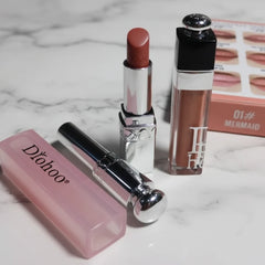 Drohoo 2 in1 Travel Size Lip Duo Set - Lip Gloss + Glossy Magic Drohoo