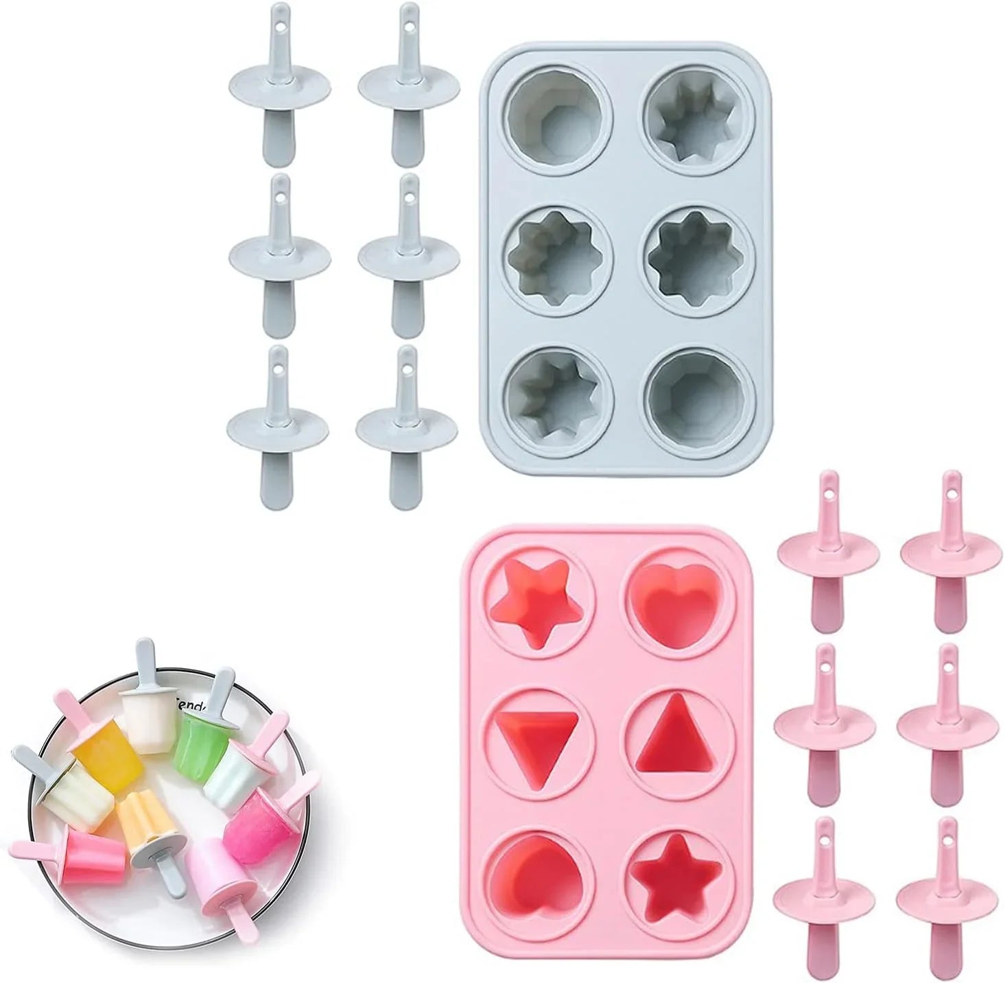 Mini Ice Pop Mould, Reusable Popsicle Mould Cosmia.pk