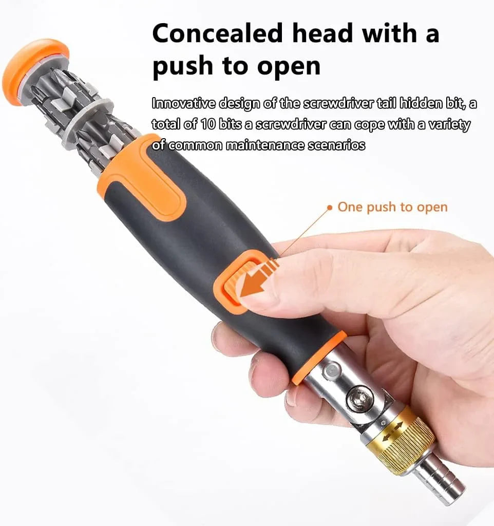10 in 1 Multi-Angle Ratchet Screwdriver Multifunctional Repair Tools Cosmia.pk