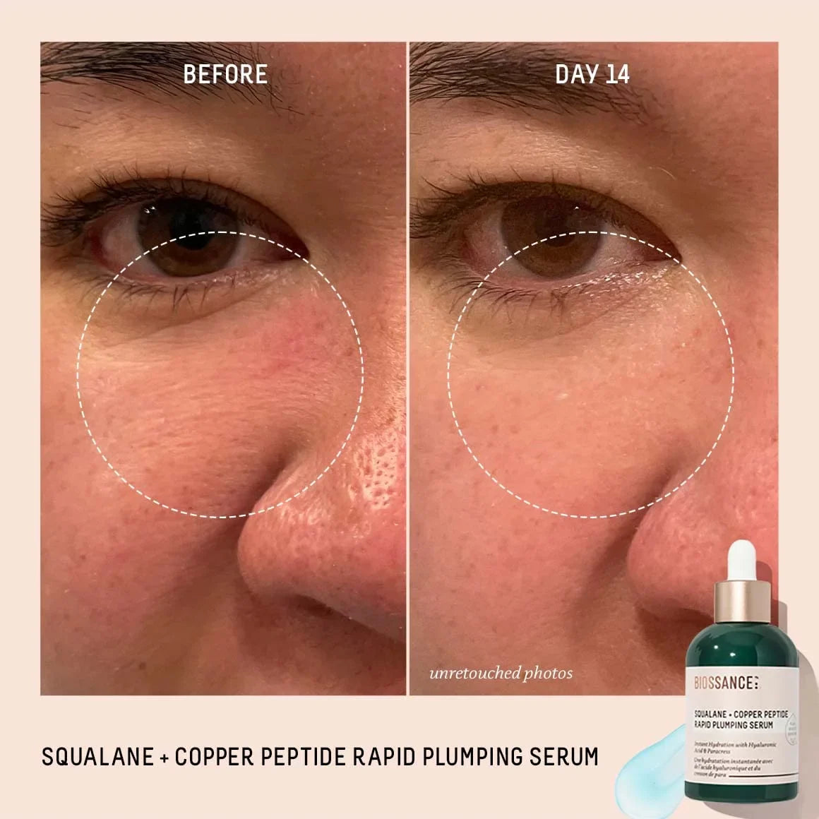 Biossance Squalane + Copper Peptide Rapid Plumping Serum 50ml Biossance