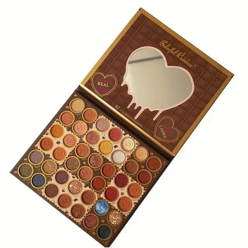Colorful Rainbow Chocolate Vault Eyeshadow Palette (42 Colors) Colorful Rainbow