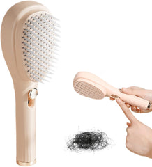 Self-Cleaning Anti-Static Massage Hair Brush Cosmia.pk