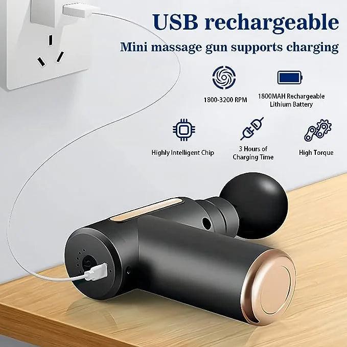Portable Mini Muscle Massage Gun-Handheld Electric Deep Tissue Cosmia.pk