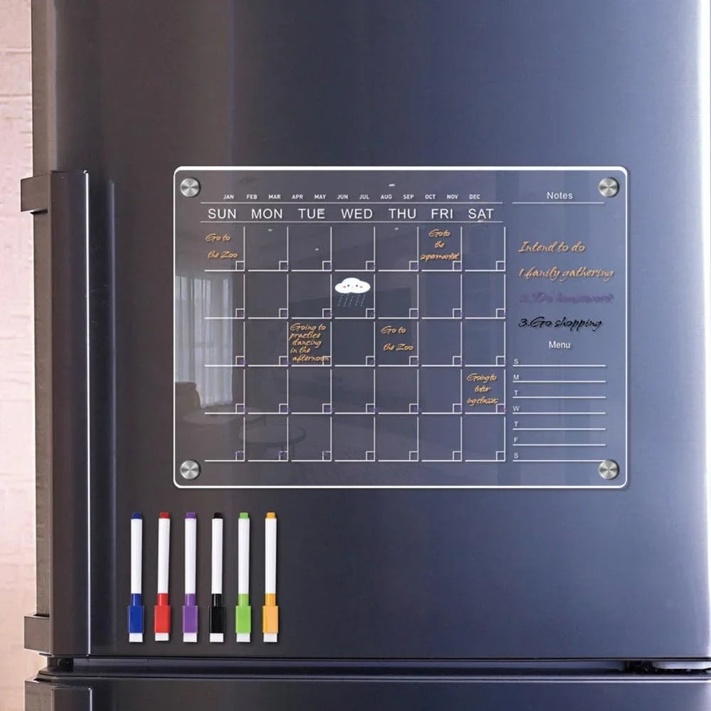 Acrylic, Magnetic Monthly Weekly Planner Calendar Boards Cosmia.pk