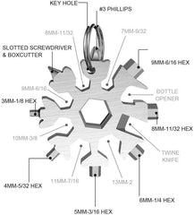 18-in-1 Snowflake Stainless Steel Screw Driver Multi-Tool Cosmia.pk