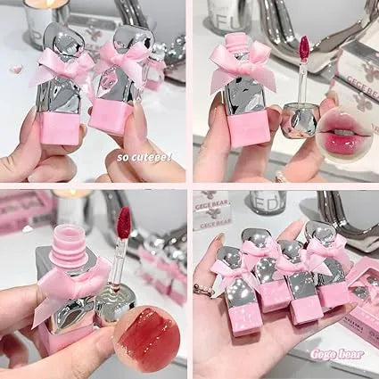 Gege Bear Bow High Quality Lip Gloss – 3 Pcs Set Gege Bear