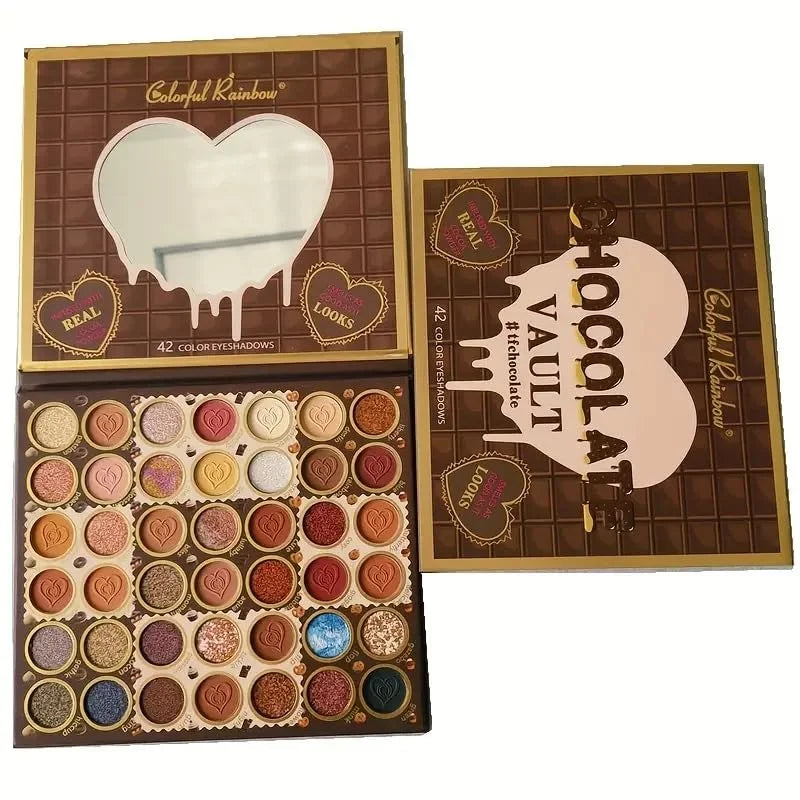 Colorful Rainbow Chocolate Vault Eyeshadow Palette (42 Colors) Colorful Rainbow