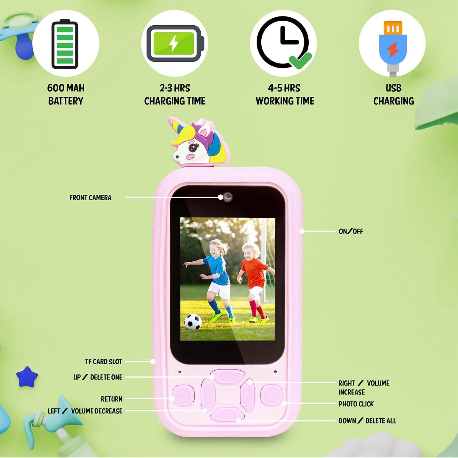 Learning Play Toy Mobile Phone with Dual Camera Cosmia.pk