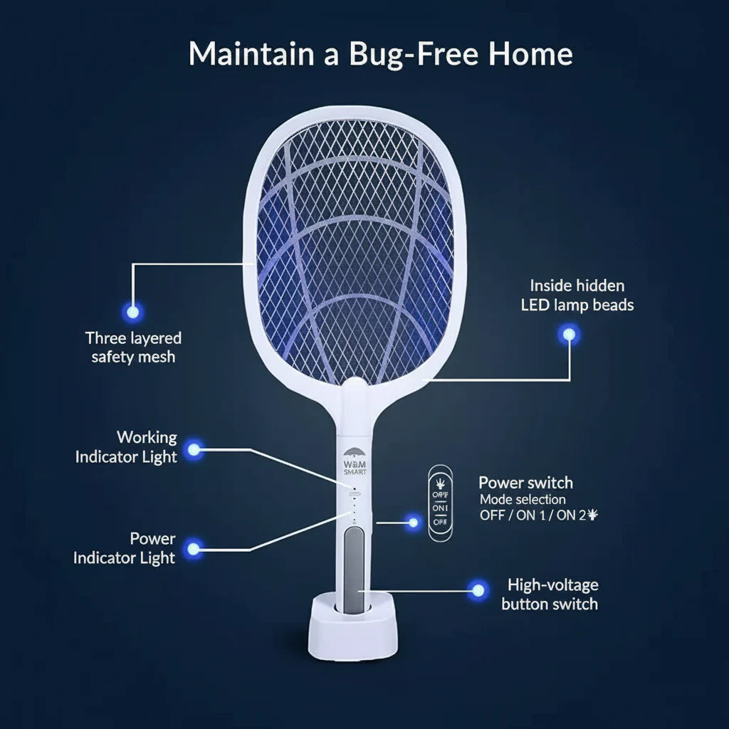 WBM Mosquito Killer Racket & Lamp 2 in 1 Cosmia.pk
