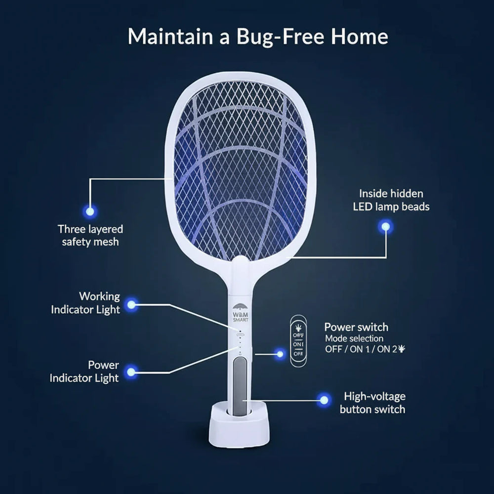 WBM Mosquito Killer Racket & Lamp 2 in 1 Cosmia.pk