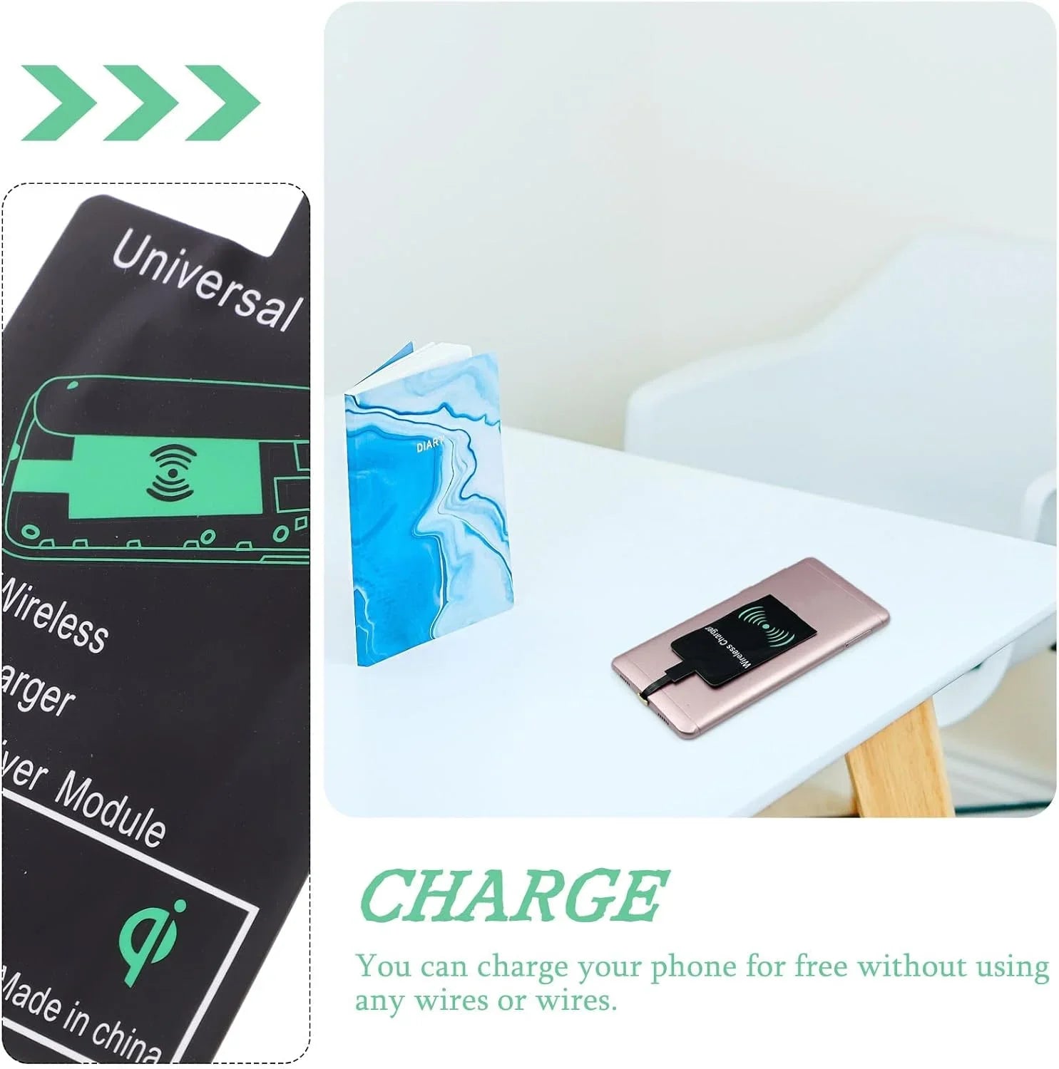 Universal Qi Wireless Charger Receiver Cosmia.pk