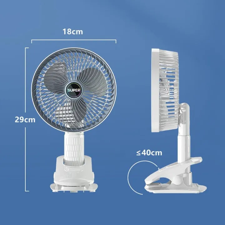 New Portable 3 Gears Rechargeable Desktop Fan Cosmia.pk
