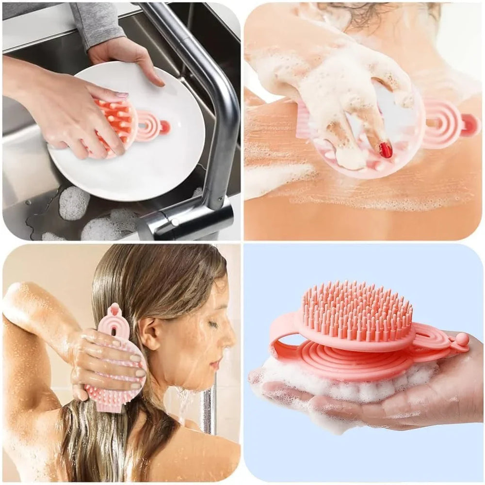 2 In 1 Double Sided Shampoo Brush Silicone Soft Cosmia.pk