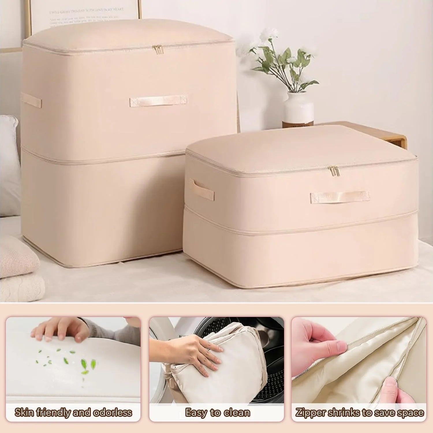 Self-Compressing Storage Bag Portable Organizer for Clothes Blankets Cosmia.pk