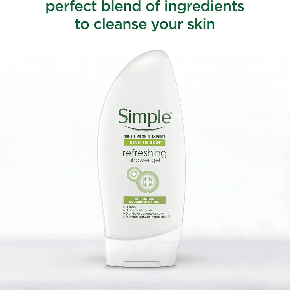 Simple Kind to Skin Refreshing Shower Gel – 250ml Simple