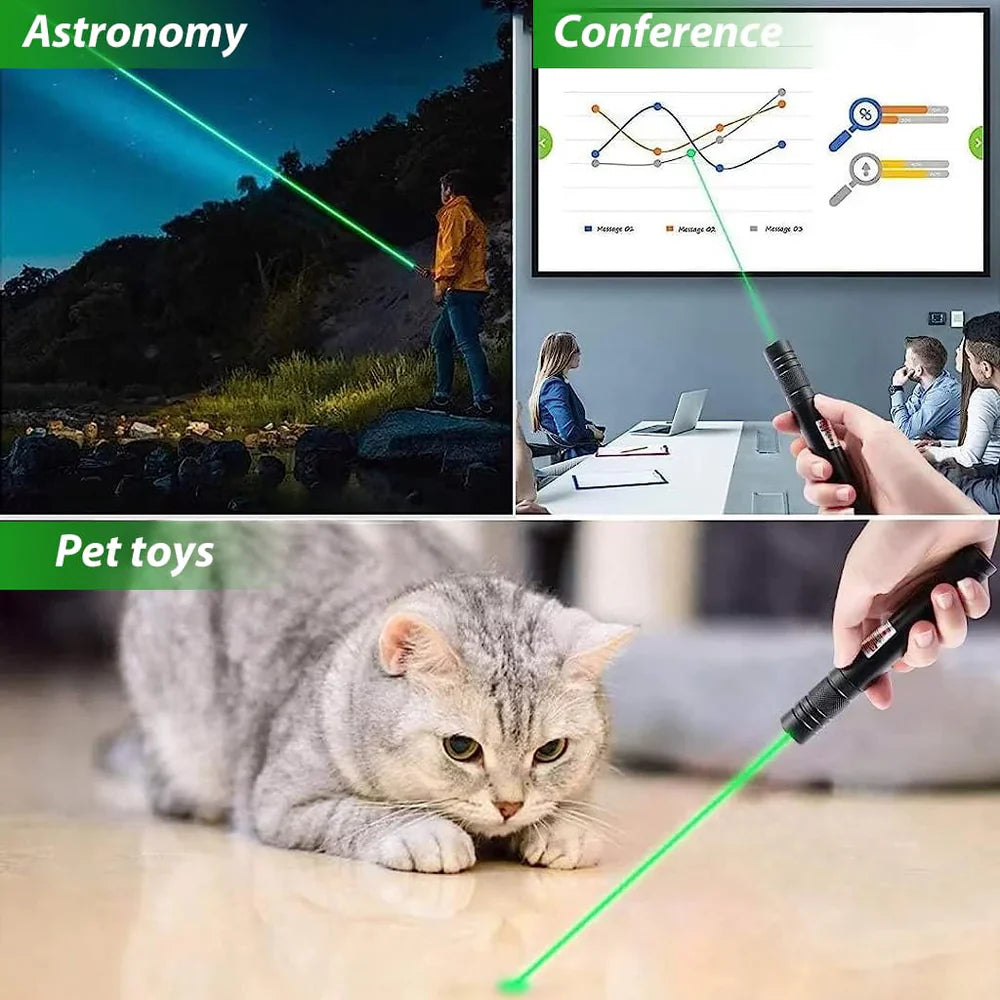 Metal Green Multipurpose Laser Light with designing Disco Pointer Pen Cosmia.pk