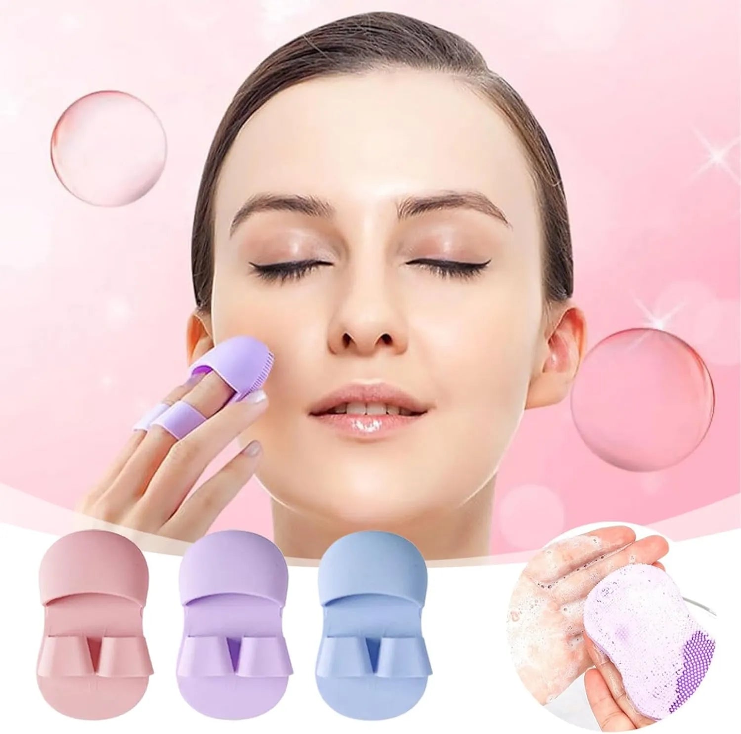 Silicone Finger Facial Cleansing Brush Cosmia.pk