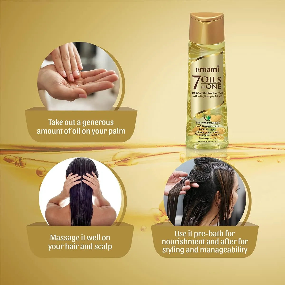 Emami 7 Oils in 1 - Damage Control Herbal Hair Oil Emami