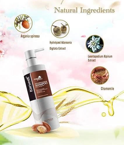 Karseell Argan Oil Shampoo Herbal Extract Moisturizing Deep Repair Smooth Shampoo For Dry And Damaged Hair 16.9Oz 500ml Karseell