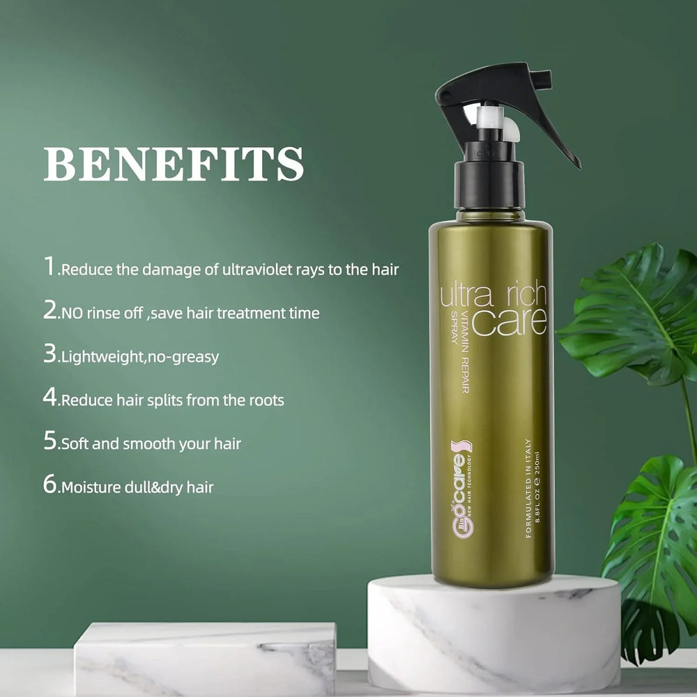 GOCARE Vitamin Repair Spray Natural Formula Heat Protection Hair Spray 250ml Go Care