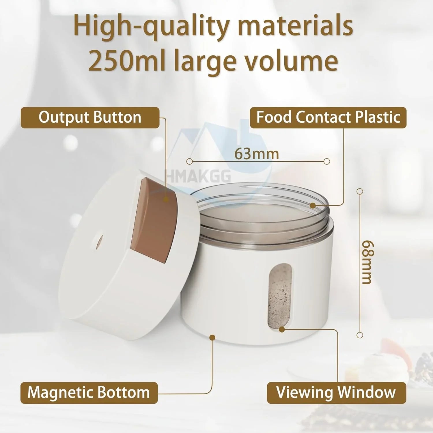 Wall Mounted Magnetic Seasoning Box - 6 Pcs Set Cosmia.pk