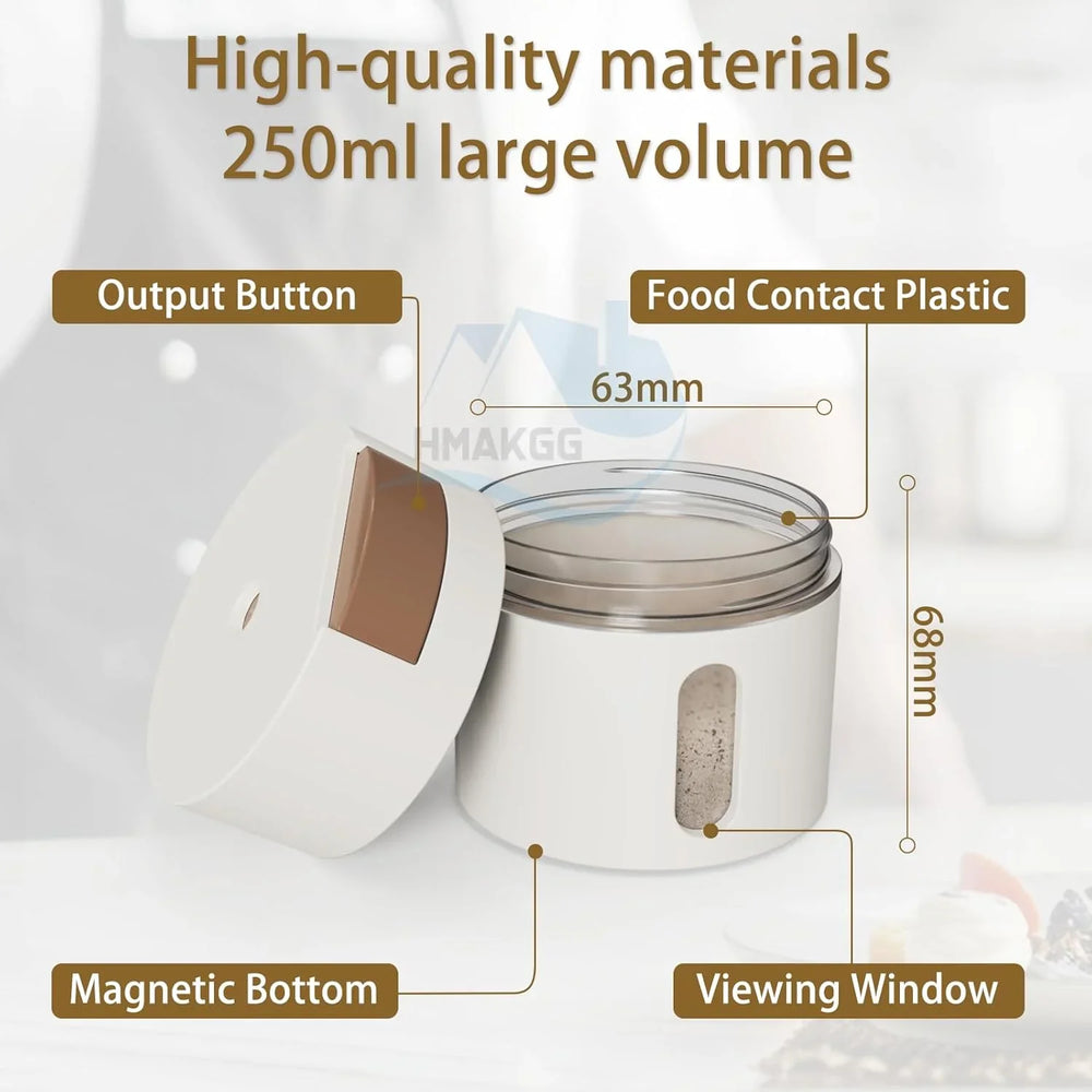 Wall Mounted Magnetic Seasoning Box - 6 Pcs Set Cosmia.pk