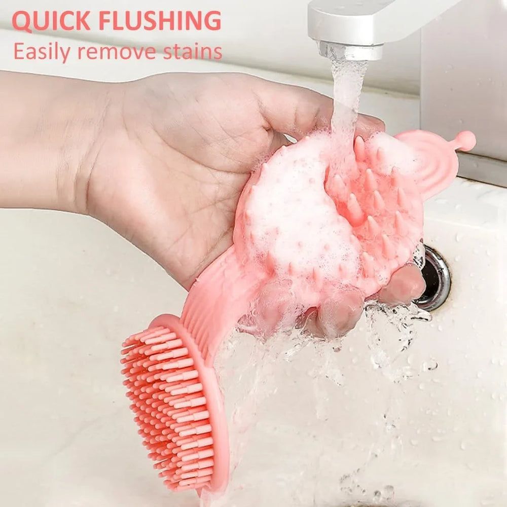 2 In 1 Double Sided Shampoo Brush Silicone Soft Cosmia.pk