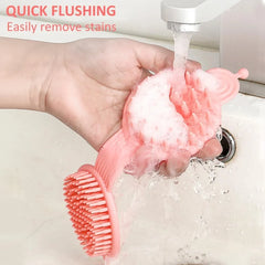 2 In 1 Double Sided Shampoo Brush Silicone Soft Cosmia.pk