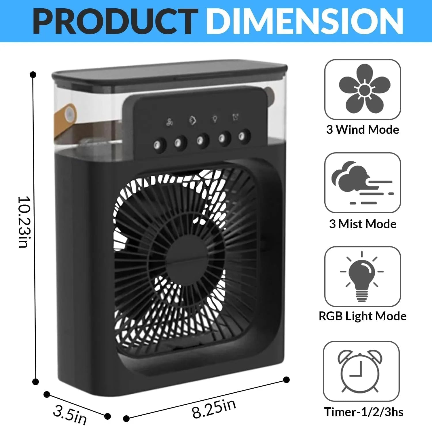 Portable Air Conditioner Fan, 3 In 1 Ice Mist Cosmia.pk