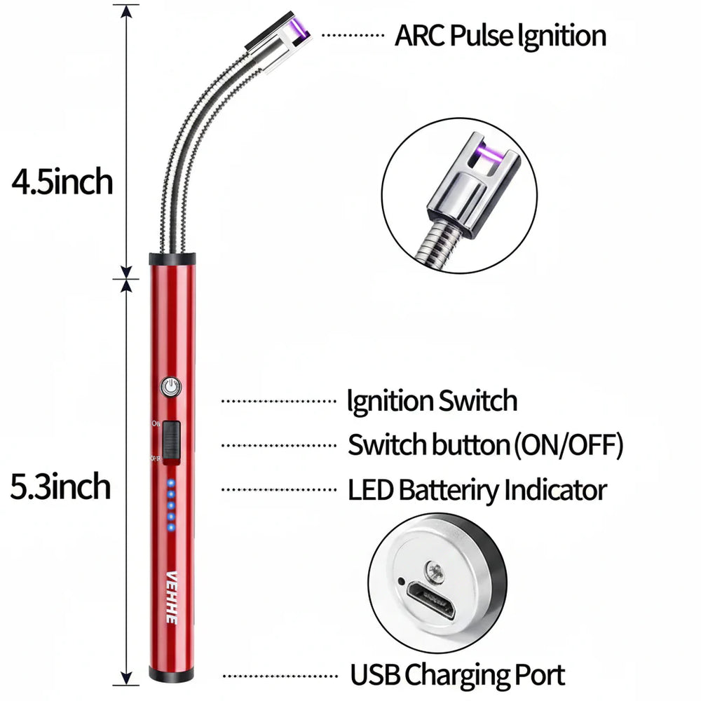 Rechargeable Candle Lighter Camping Lighters with Safety Switch Cosmia.pk