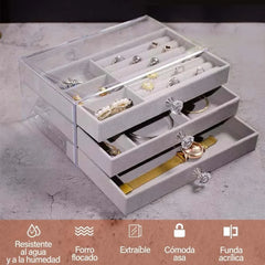 Acrylic Jewelry Organizer With 3 Drawers Cosmia