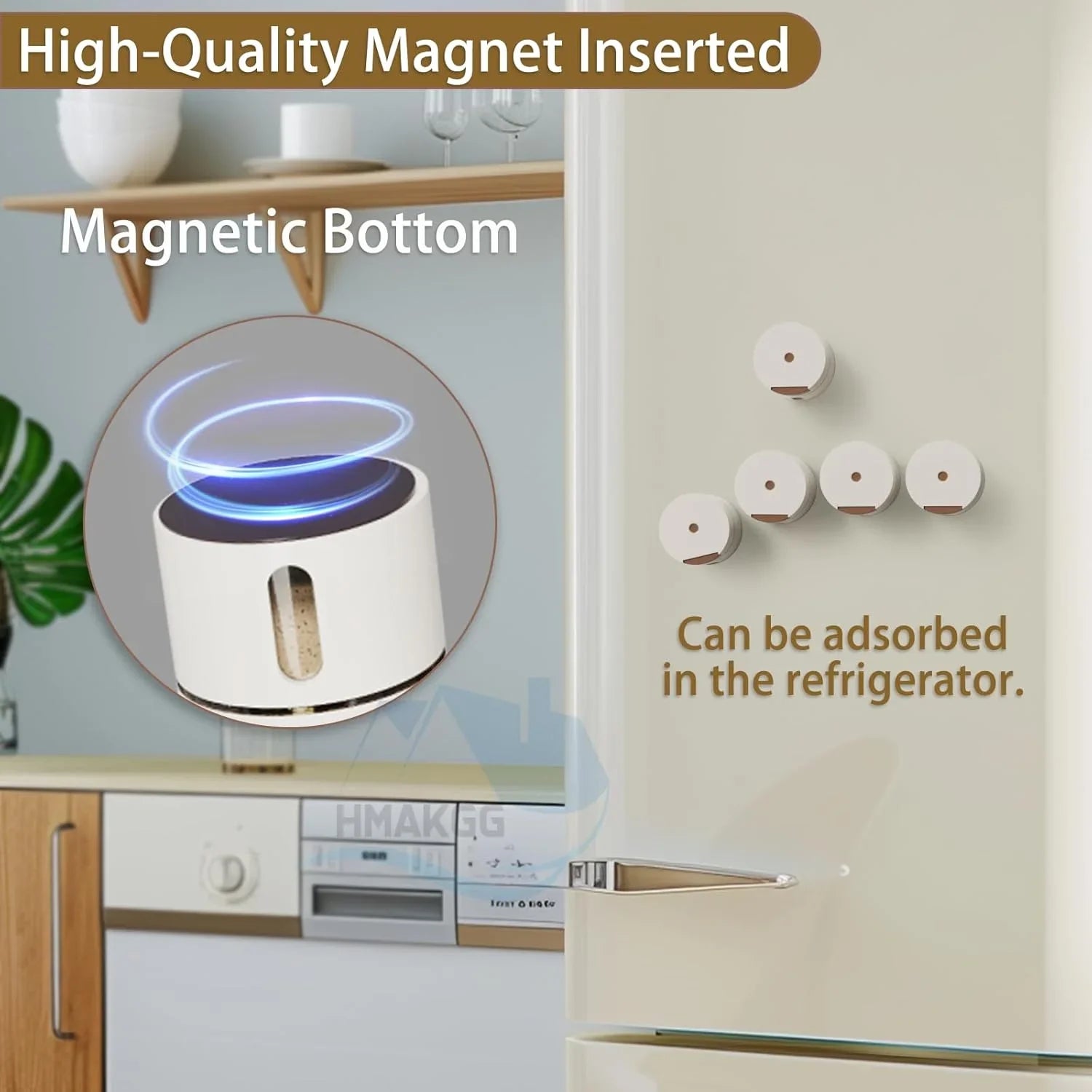 Wall Mounted Magnetic Seasoning Box - 6 Pcs Set Cosmia.pk