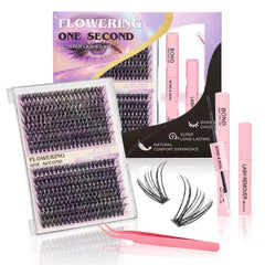 Flowering One Second Cluster Lashes Kit Flowering