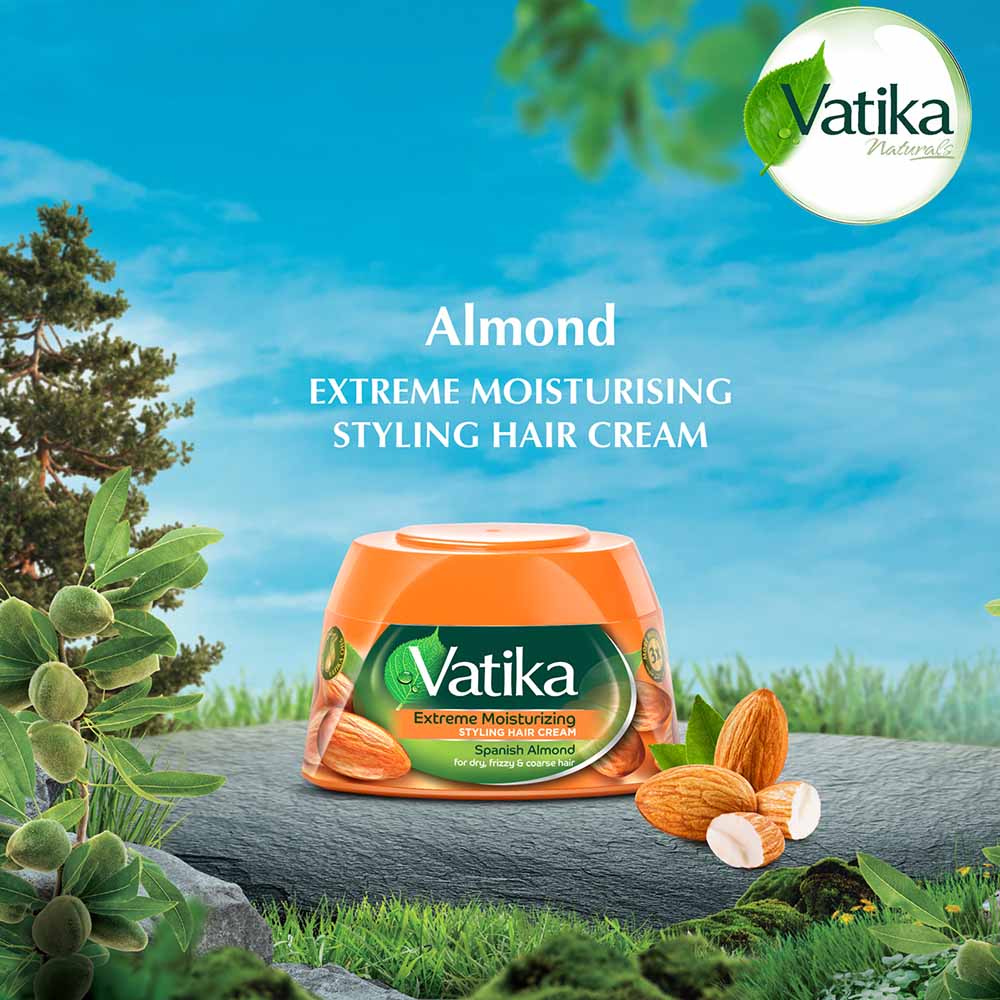 Vatika Naturals Almond Styling Hair Cream - 140ml Vatika