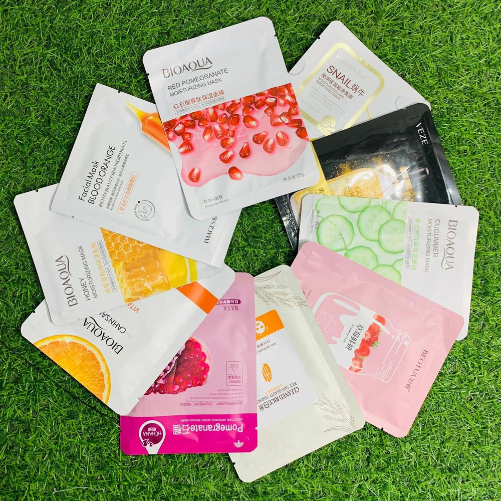 Moisturizing Face Sheet Masks - 10pcs Bioaqua