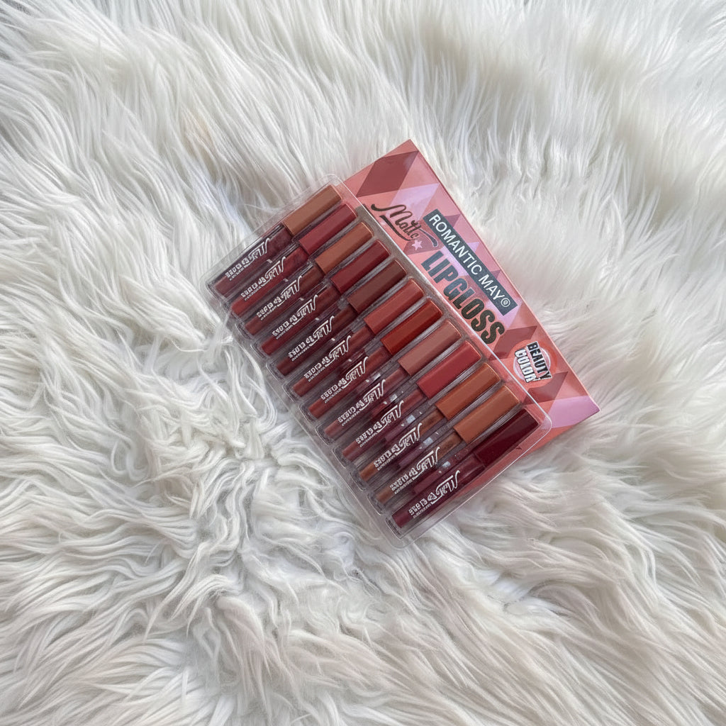 Romantic May Matte Lipgloss - 12Pcs Romantic May