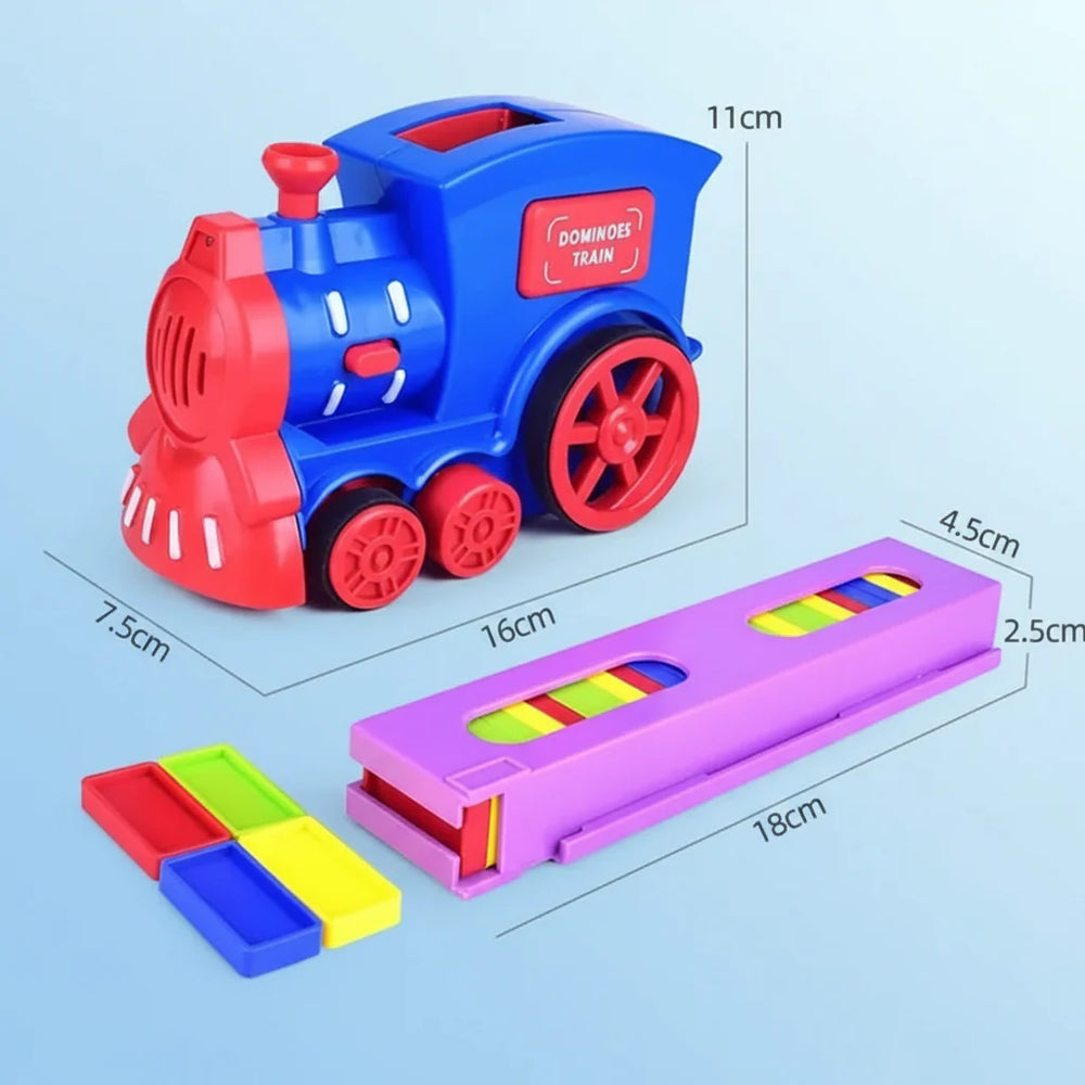 Domino Train Toy Sound Automatic Domino Train Set - 60 Piece Cosmia.pk