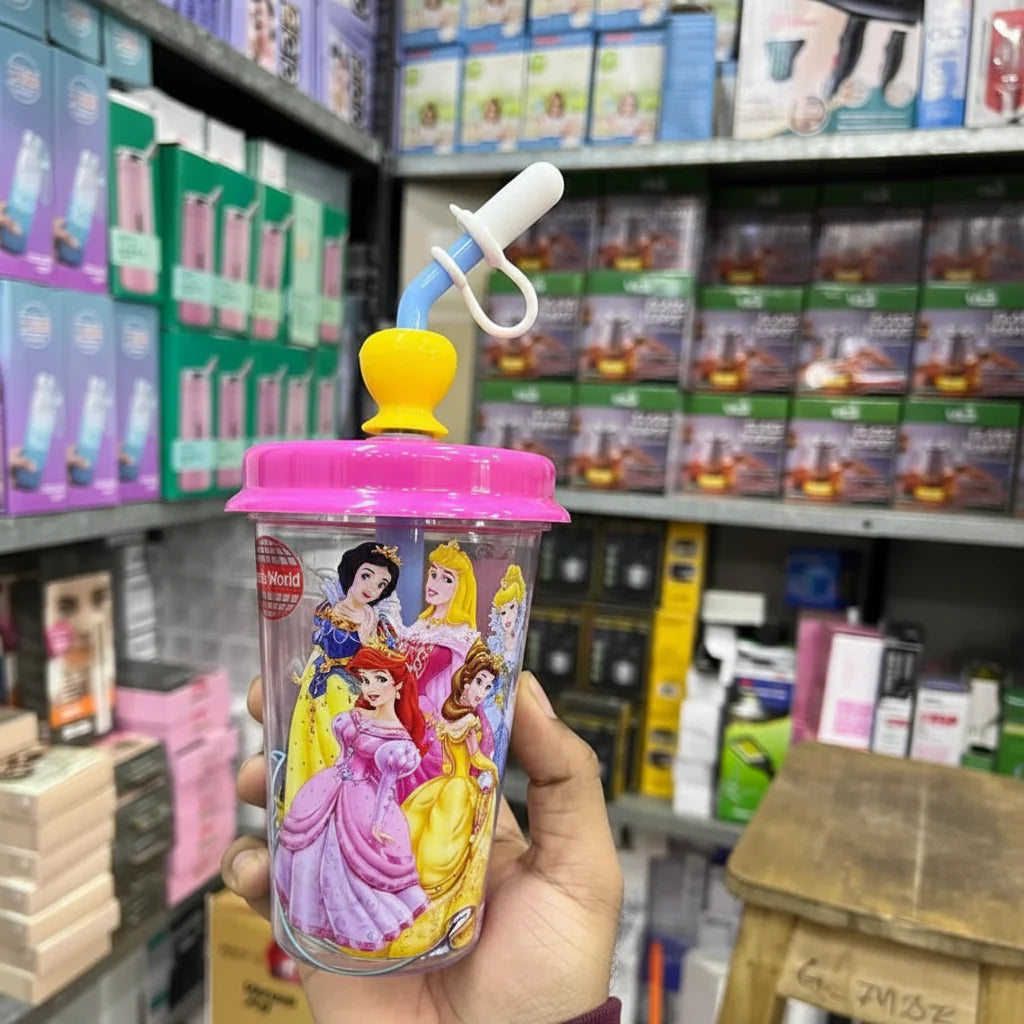 Disney Cartoon themed tumbler with a straw Cosmia.pk