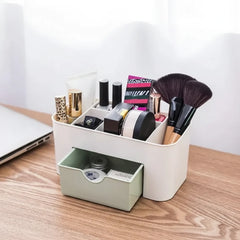 Cosmetic Makeup Organizers 7 Compartments with 1 Drawer Storage Box Cosmia