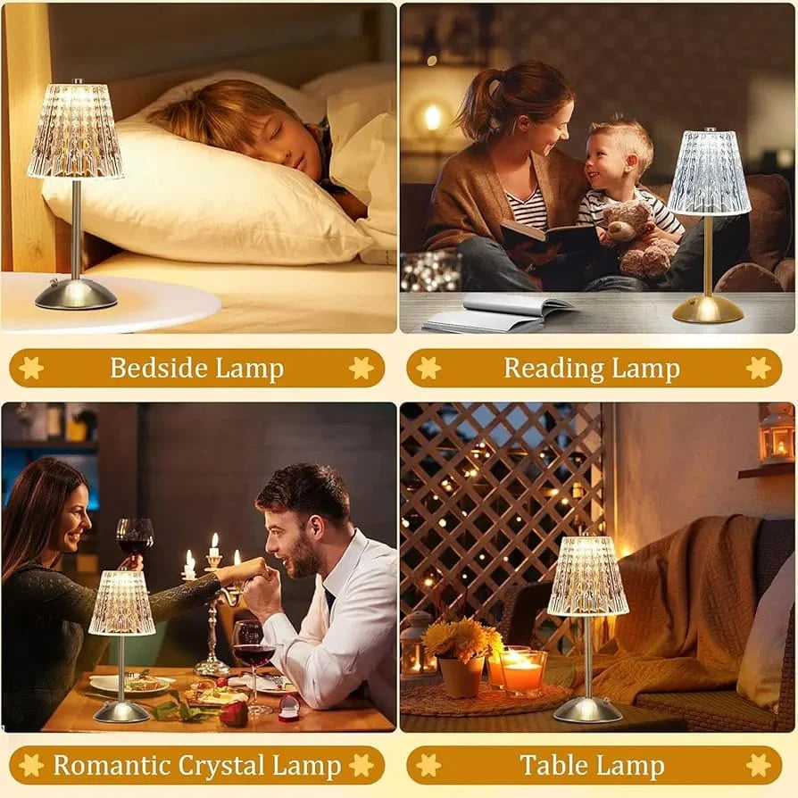 USB Charging Touch Diamond Table Lamp - Each Cosmia.pk