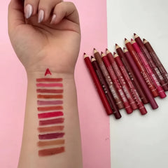 Lareen Makeup Matte Lip Pencil Pack of 12 Lareen