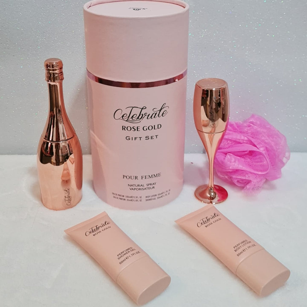Celebrate Rose Gold Perfume Gift Set For Women Celebrate
