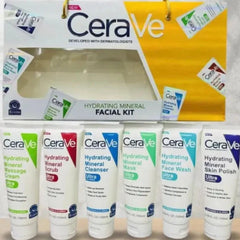 Cerave Hydrating Mineral Facial Kit 6 in 1 Complete Skincare Set - 100ml Each CeraVe